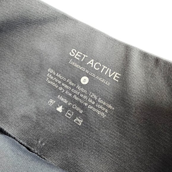 SET Active Womens Sculpt Flex Leggings, Ribbed Details, Athletic, Gym, Size S - Picture 6 of 8